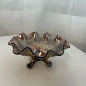 Elegant Iridescent Glass Bowl
